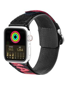 Dux Ducis Outdoor Strap Watch Band Black / Red - Apple Watch 42/44/45/49mm (1/2/3/4/5/6/7/8/9/SE/ULTRA)