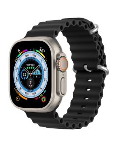 Dux Ducis OceanWave Strap Watch Band Black - Apple Watch 38/40/41mm (1/2/3/4/5/6/7/8/9/SE)