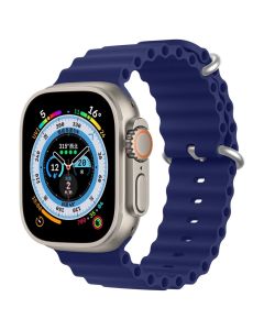 Dux Ducis OceanWave Strap Watch Band Navy Blue - Apple Watch 38/40/41mm (1/2/3/4/5/6/7/8/9/SE)