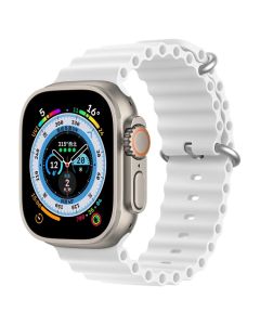 Dux Ducis OceanWave Strap Watch Band White - Apple Watch 38/40/41mm (1/2/3/4/5/6/7/8/9/SE)