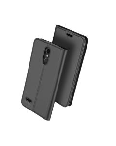 DUX DUCIS SkinPro Wallet Case Θήκη Πορτοφόλι με Δυνατότητα Stand - Grey (LG K10 2018)