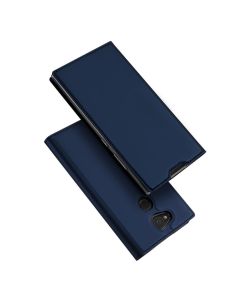 DUX DUCIS SkinPro Wallet Case Θήκη Πορτοφόλι με Stand - Navy Blue (Sony Xperia L2)
