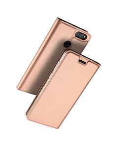 DUX DUCIS SkinPro Wallet Case Θήκη Πορτοφόλι με Δυνατότητα Stand - Rose Gold (Huawei Honor 7X)