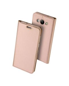 DUX DUCIS SkinPro Wallet Case Θήκη Πορτοφόλι με Δυνατότητα Stand - Rose Gold (Huawei Y3 2017)