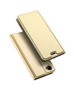 DUX DUCIS SkinPro Wallet Case Θήκη Πορτοφόλι με Δυνατότητα Stand - Gold (LG Q6)