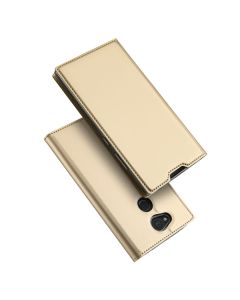 DUX DUCIS SkinPro Wallet Case Θήκη Πορτοφόλι με Stand - Gold (Sony Xperia L2)