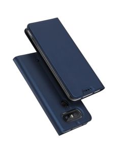 DUX DUCIS SkinPro Wallet Case Θήκη Πορτοφόλι με Δυνατότητα Stand - Navy Blue (LG Q8)
