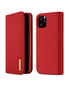 DUX DUCIS Wish Leather Wallet Case Δερμάτινη Θήκη με Δυνατότητα Stand - Red (iPhone 11 Pro)