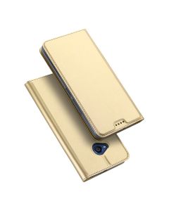 DUX DUCIS SkinPro Wallet Case Θήκη Πορτοφόλι με Δυνατότητα Stand - Gold (HTC U11 Life)