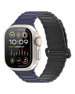 Dux Ducis KJ Magnetic Silicon Strap Black / Blue - Apple Watch 42/44/45/49mm (1/2/3/4/5/6/7/8/9/SE/ULTRA)