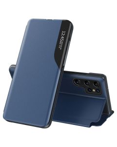 Eco Leather View Case Θήκη Πορτοφόλι με Stand - Blue (Samsung Galaxy S24 Ultra)