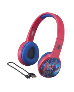 eKids Spiderman Headphones (SM-B36VM) Ασύρματα Παιδικά Ακουστικά με Ασφαλή Μέγιστη Ένταση Ήχου - Red / Blue