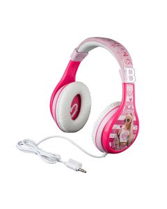 eKids Mattel Barbie Headphones (BE-140) Ενσύρματα Παιδικά Ακουστικά με Ασφαλή Μέγιστη Ένταση Ήχου - White / Pink