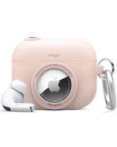 Elago AT Snapshot Case (EAPPAT1-SPK) Θήκη Σιλικόνης για Apple AirPods Pro / AirTag - Sand Pink