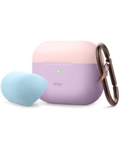 Elago DUO Silicone Hang Case (EAPPDH-LV-LPKPBL) Θήκη Σιλικόνης για Apple AirPods Pro - Lovely Pink / Pastel Blue / Lavender