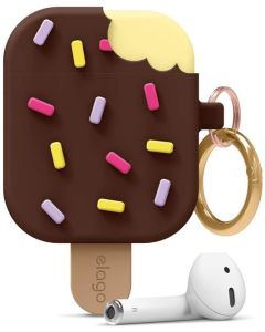 Elago Ice Cream Case (EAP-ICE-DBR) Θήκη Σιλικόνης για Apple AirPods - Dark Brown