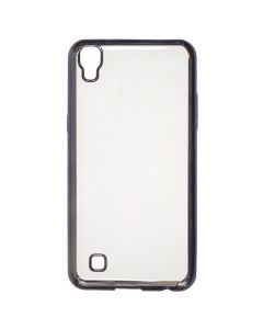 Forcell Electro Bumper Silicone Case Slim Fit - Θήκη Σιλικόνης Clear / Black (LG X Power)
