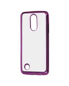 Forcell Electro Bumper Silicone Case Slim Fit - Θήκη Σιλικόνης Clear / Pink (LG K4 2017)
