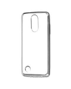 Forcell Electro Bumper Silicone Case Slim Fit - Θήκη Σιλικόνης Clear / Silver (LG K4 2017)