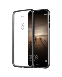 Forcell Electro Bumper Silicone Case Slim Fit - Θήκη Σιλικόνης Clear / Black (Huawei Mate 9 Pro / Porsche Design)