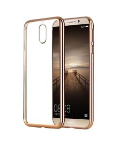Forcell Electro Bumper Silicone Case Slim Fit - Θήκη Σιλικόνης Clear / Gold (Huawei Mate 9 Pro / Porsche Design)