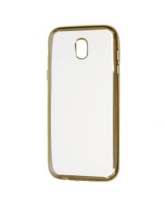 Forcell Electro Bumper Silicone Case Slim Fit - Θήκη Σιλικόνης Clear / Gold (Samsung Galaxy J7 2017)