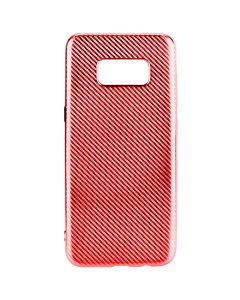 Elegance Carbon Soft TPU Case Θήκη Σιλικόνης Red (Samsung Galaxy S8)