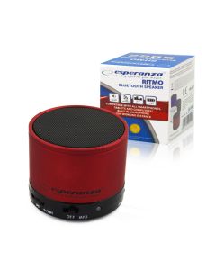 Esperanza Ritmo Bluetooth Mini Speaker Φορητό Ηχείο 3W Dark Red