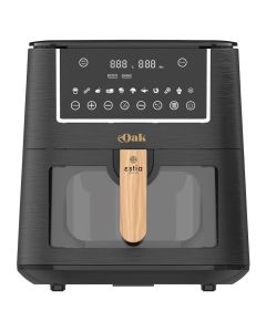 Estia Oak 1500W 7.2lt Air Fryer (06-18931) Φριτέζα Αέρος με Ψηφιακή Οθόνη & 11 Προγράμματα Μαγειρέματος - Black