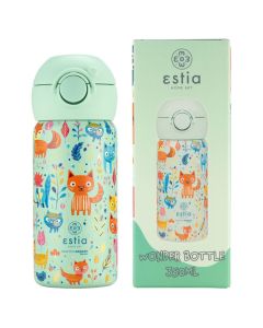 Estia Wonder Bottle Save The Aegean Stainless Steel 350ml (01-23461) Παιδικό Θερμός - Feline Foliage