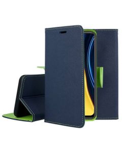 Tel1 Fancy Diary Case Θήκη Πορτοφόλι με δυνατότητα Stand Navy / Lime (Xiaomi 12 / 12X)