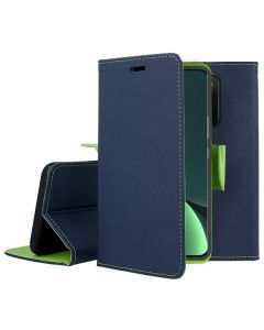 Tel1 Fancy Diary Case Θήκη Πορτοφόλι με δυνατότητα Stand Navy / Lime (Xiaomi 13 Pro)
