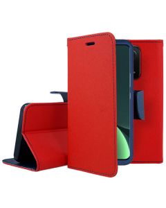 Tel1 Fancy Diary Case Θήκη Πορτοφόλι με δυνατότητα Stand Red / Navy (Xiaomi 13 Pro)