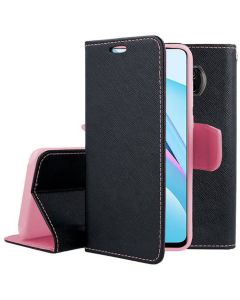 Tel1 Fancy Diary Case Θήκη Πορτοφόλι με δυνατότητα Stand Black / Pink (Xiaomi Mi 10T Lite 5G)