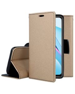 Tel1 Fancy Diary Case Θήκη Πορτοφόλι με δυνατότητα Stand Gold / Black (Xiaomi Mi 10T Lite 5G)