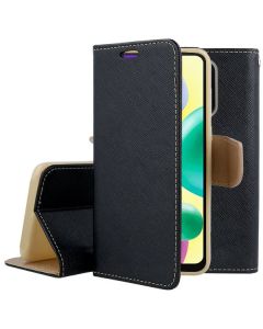 Tel1 Fancy Diary Case Θήκη Πορτοφόλι με δυνατότητα Stand Black / Gold (Xiaomi Redmi 10A)
