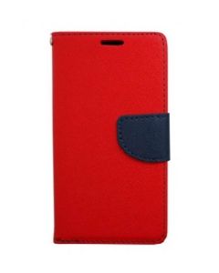 Tel1 Fancy Diary Case Θήκη Πορτοφόλι με δυνατότητα Stand Red / Navy (Lenovo Vibe X3)