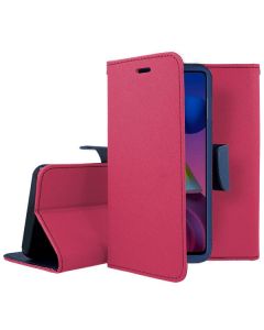 Tel1 Fancy Diary Θήκη Πορτοφόλι με δυνατότητα Stand Pink / Navy (Huawei Honor 4C)