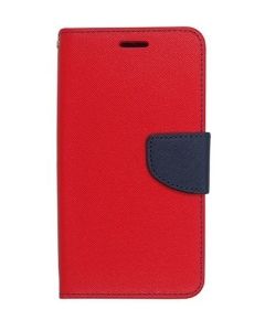 Tel1 Fancy Diary Θήκη Πορτοφόλι με δυνατότητα Stand Red / Navy (Huawei Ascend G620s)