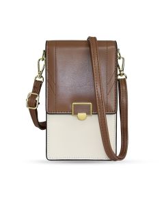 Fancy Smartphone Bag Wallet with Shoulder Strap Τσάντα ‘Ωμου - Brown