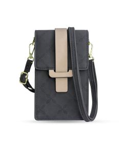 Fancy Smartphone Patterning Bag Wallet with Shoulder Strap Τσάντα ‘Ωμου - Black