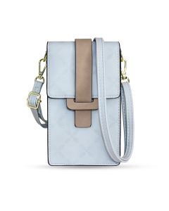 Fancy Smartphone Patterning Bag Wallet with Shoulder Strap Τσάντα ‘Ωμου - Light Blue