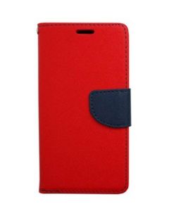 Tel1 Fancy Diary Θήκη Πορτοφόλι με δυνατότητα Stand Red / Navy (Huawei Honor 7i / Huawei Shot X)
