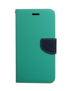Tel1 Fancy Diary Θήκη Πορτοφόλι με δυνατότητα Stand Mint / Navy (Huawei Honor 7i / Huawei Shot X)