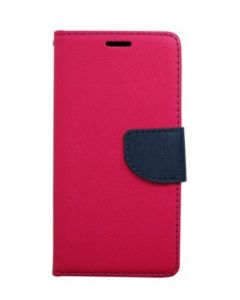 Tel1 Fancy Diary Θήκη Πορτοφόλι με δυνατότητα Stand Pink / Navy (LG K10)