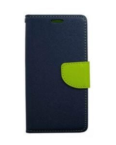 Tel1 Fancy Diary Θήκη Πορτοφόλι με δυνατότητα Stand Navy / Lime (LG K4)