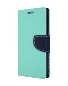 Tel1 Fancy Diary Case Θήκη Πορτοφόλι με δυνατότητα Stand Mint / Navy (Huawei P10)