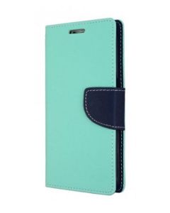 Tel1 Fancy Diary Case Θήκη Πορτοφόλι με δυνατότητα Stand Mint / Navy (Lenovo Vibe P2)