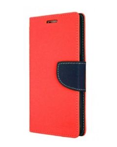 Tel1 Fancy Diary Case Θήκη Πορτοφόλι με δυνατότητα Stand Red / Navy (Huawei P20 Pro)