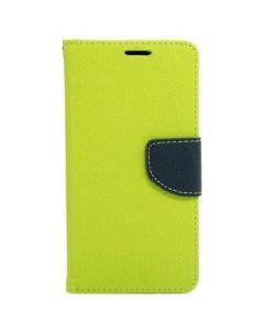 Tel1 Fancy Diary Θήκη Πορτοφόλι με δυνατότητα Stand Lime / Navy (Huawei Mate 9)